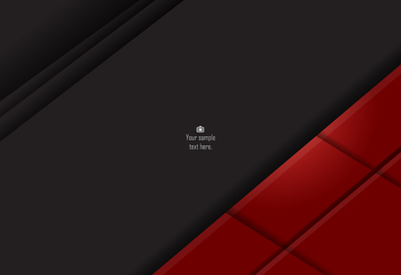 Red and black abstract material design for background, card, annual business report, brochure, poster templateのイラスト素材