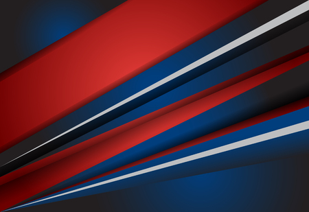 Red and Blue abstract layer geometric background for card, annual business report, poster template.のイラスト素材