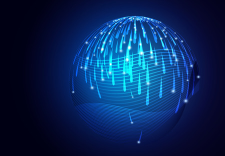 Blue abstract Sci-Fi technology circle conditons background illustrationのイラスト素材