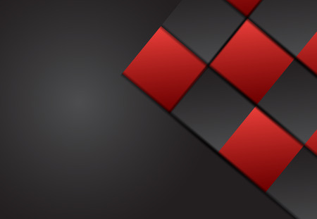 Red and Black abstract layer geometric background  for card, annual business report, poster templateのイラスト素材