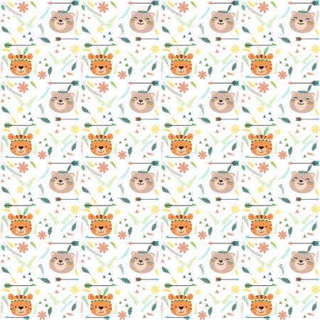 Cute Kitten with gift box in winter and Christmas illustration.のイラスト素材