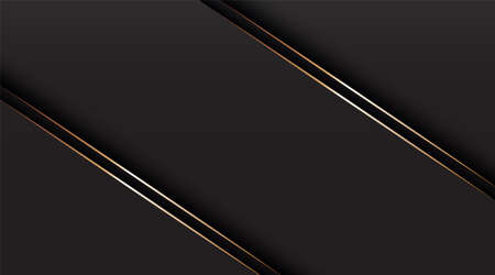 Black abstract background with golden linesのイラスト素材