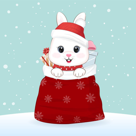 Christmas Number 1-0 illustration designedのイラスト素材