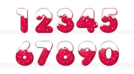 Christmas Number 1-0 illustration designedのイラスト素材