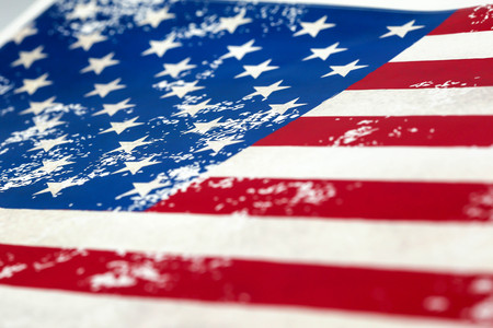 Closeup of american USA flag, , united states of america