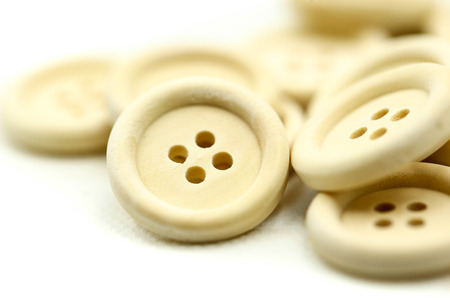 Buttons for clothes on white background using for concept of Button Day.の写真素材