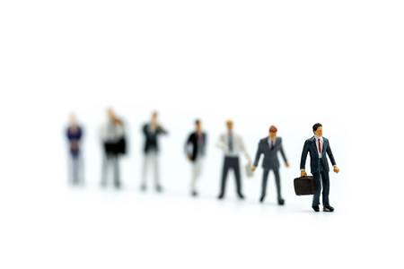 Miniature people : Buisnessman with friend,Buisness Team concept.