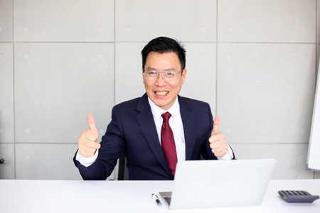 Senior business man asia with Business Group Meeting Discussion Strategy Working Concept.の写真素材