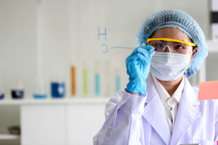 Set of Chemical tube development and pharmacy in laboratory,biochemistry and research technology concept.の写真素材