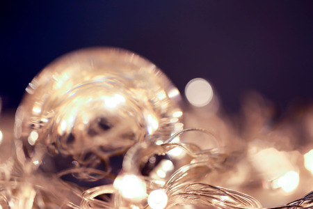 Cristal ball  Abstract lighting Bokeh defocused background from cristal light fixtureの写真素材