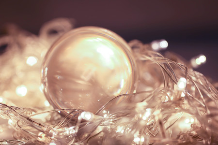 Cristal ball  Abstract lighting Bokeh defocused background from cristal light fixtureの写真素材