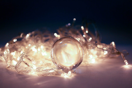 Cristal ball  Abstract lighting Bokeh defocused background from cristal light fixture