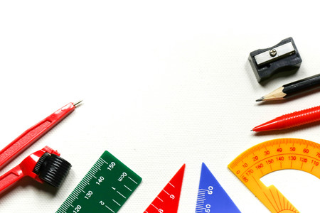 Group of stationery tools Educational tools supplies,back to school concept.