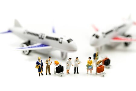 Miniature people : coronavirus infected patient  tourist asia with quarantine and outbreak.の写真素材