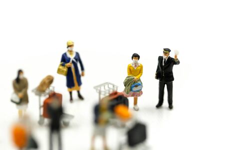 Miniature people : coronavirus infected patient  tourist asia with quarantine and outbreak.