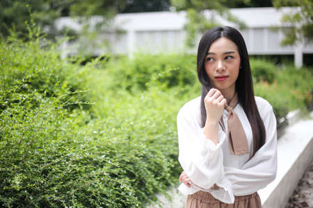 Portrait of  asian business woman in corporate building.