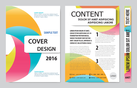 Cover book presentation report design templateのイラスト素材