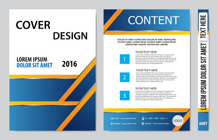 Cover book presentation report design templateのイラスト素材