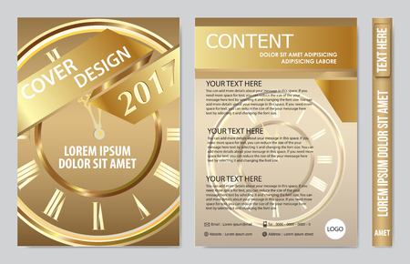 Cover book presentation report design template backgroundのイラスト素材