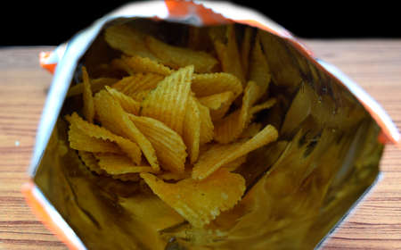 Potato plate in the bagの写真素材