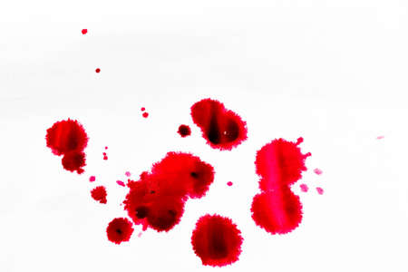 Drops of blood on the white background.の写真素材