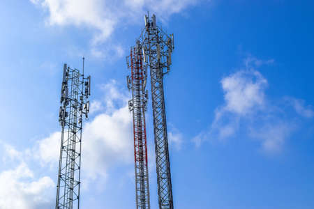 Antenna height, with the sky as the background.の写真素材
