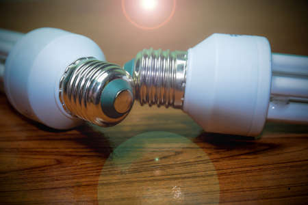 lamp Chopsticks on a wood floor.の写真素材