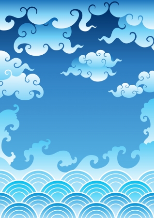 vector water waveのイラスト素材