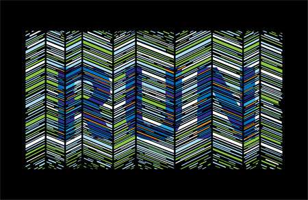 Run text consists of lines showing the movement.のイラスト素材
