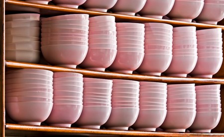 Stack of Noodle Bowlの写真素材