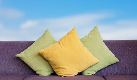 Relax Sofa and Blue Skyの写真素材