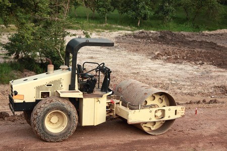 White Construction Truck