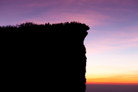 cliff in thailand at PHUCHEEFA Forest Park, Chiangrai Province Thailandの写真素材