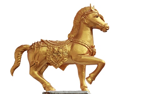 Golden Horse Statueの写真素材