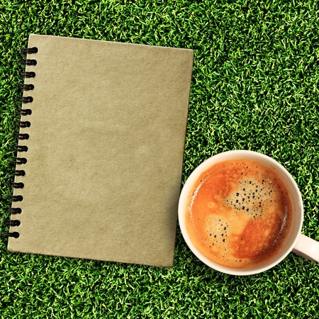 Cofee On Grassの写真素材