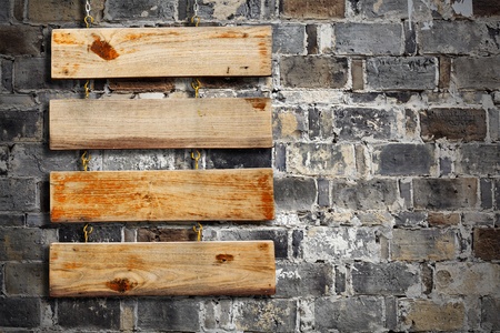 Wood Plank Signの写真素材