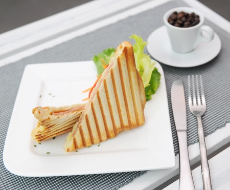 sandwich and coffeeの写真素材