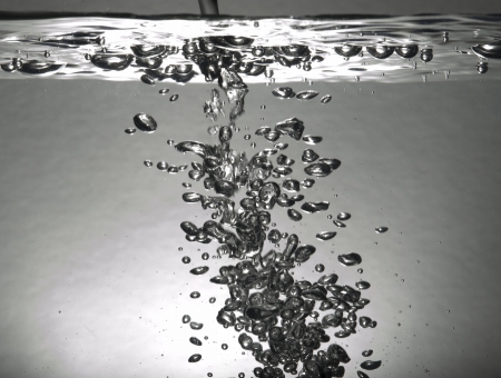 Water bubble with beautiful lighting backgroundの写真素材