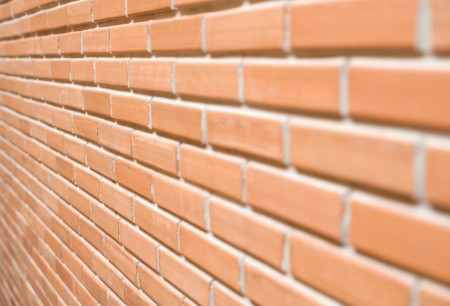 Brick wall with narrow depth of fieldの写真素材