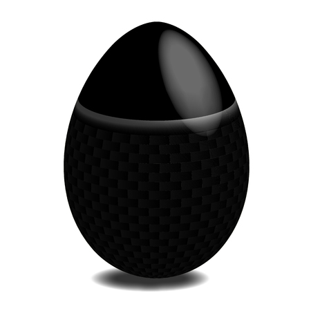 3D illustration of a colorful easter egg with patternの写真素材