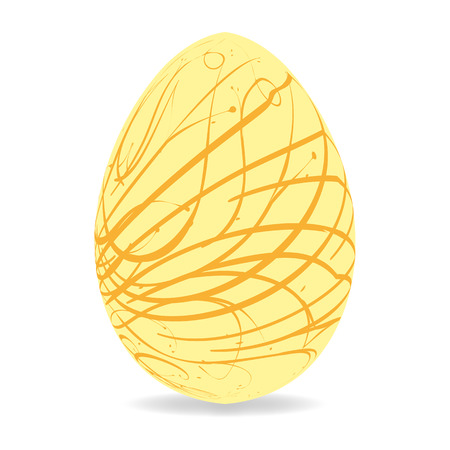 3D illustration of a colorful easter egg with patternのイラスト素材