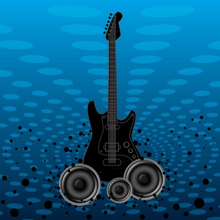 a detailed illustration of a guitarのイラスト素材