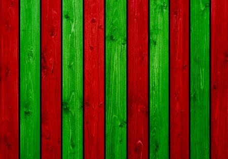 Wood background in red and greenの写真素材