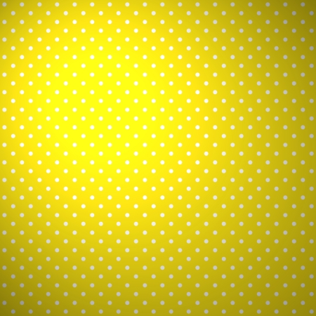 Yellow background with white polka dotsの写真素材