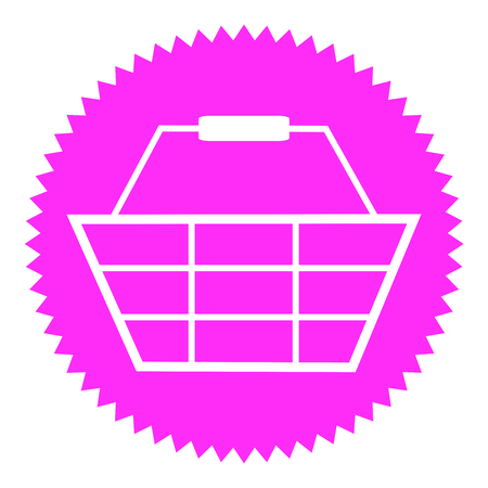 Pink round Button shows Basketの写真素材