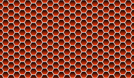 Seamless honeycomb background red black and white