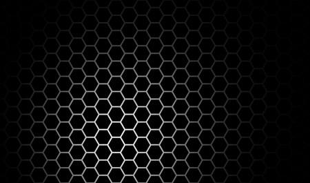Grid Pattern with hexagons black white