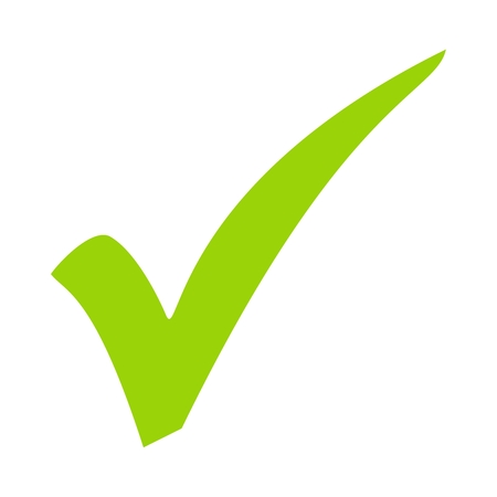 Isolated Icon of green Tickの写真素材