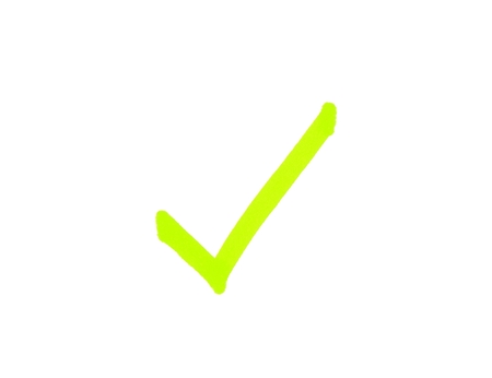 Painted sketch of isolated green Tick Symbolの写真素材