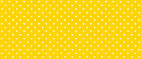 Simple seamless background texture with white hearts on orange